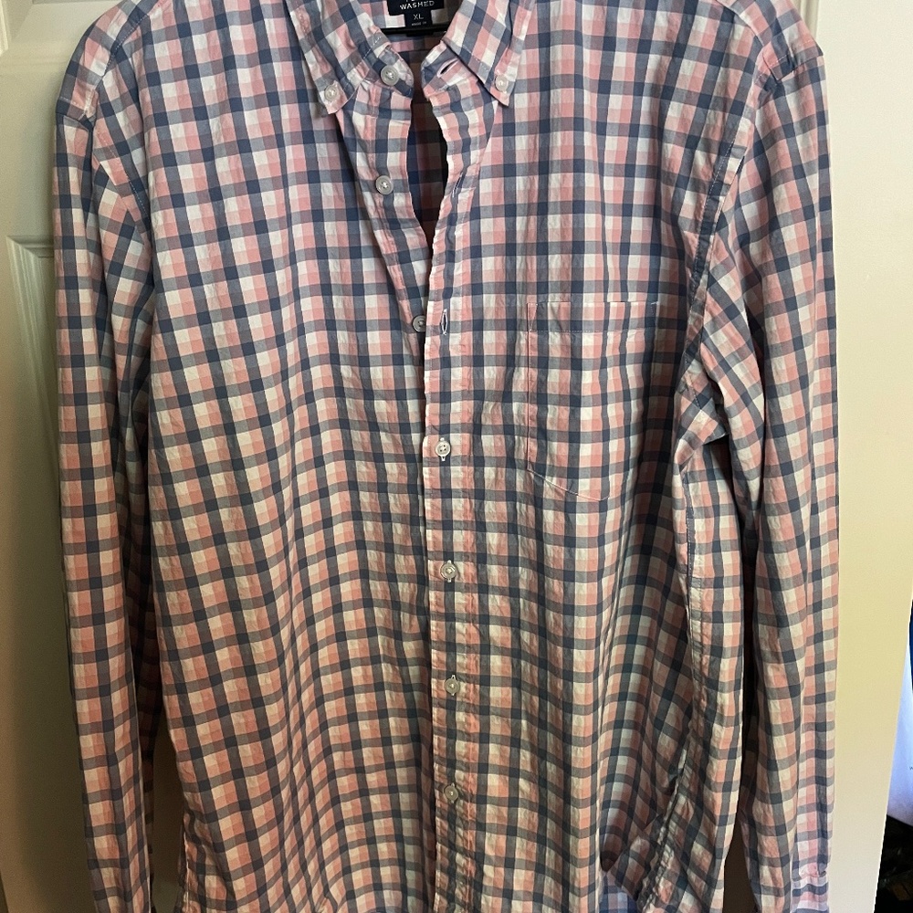 Mens J. Crew Size Xtra-Large Button Up Casual Shirt Slim Fit